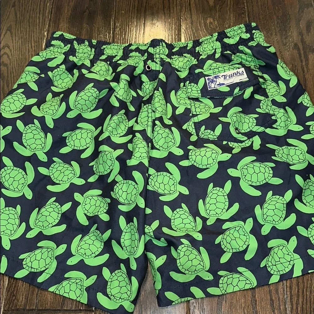 Trunks Green Turtle Print men’s Swim Shorts size large